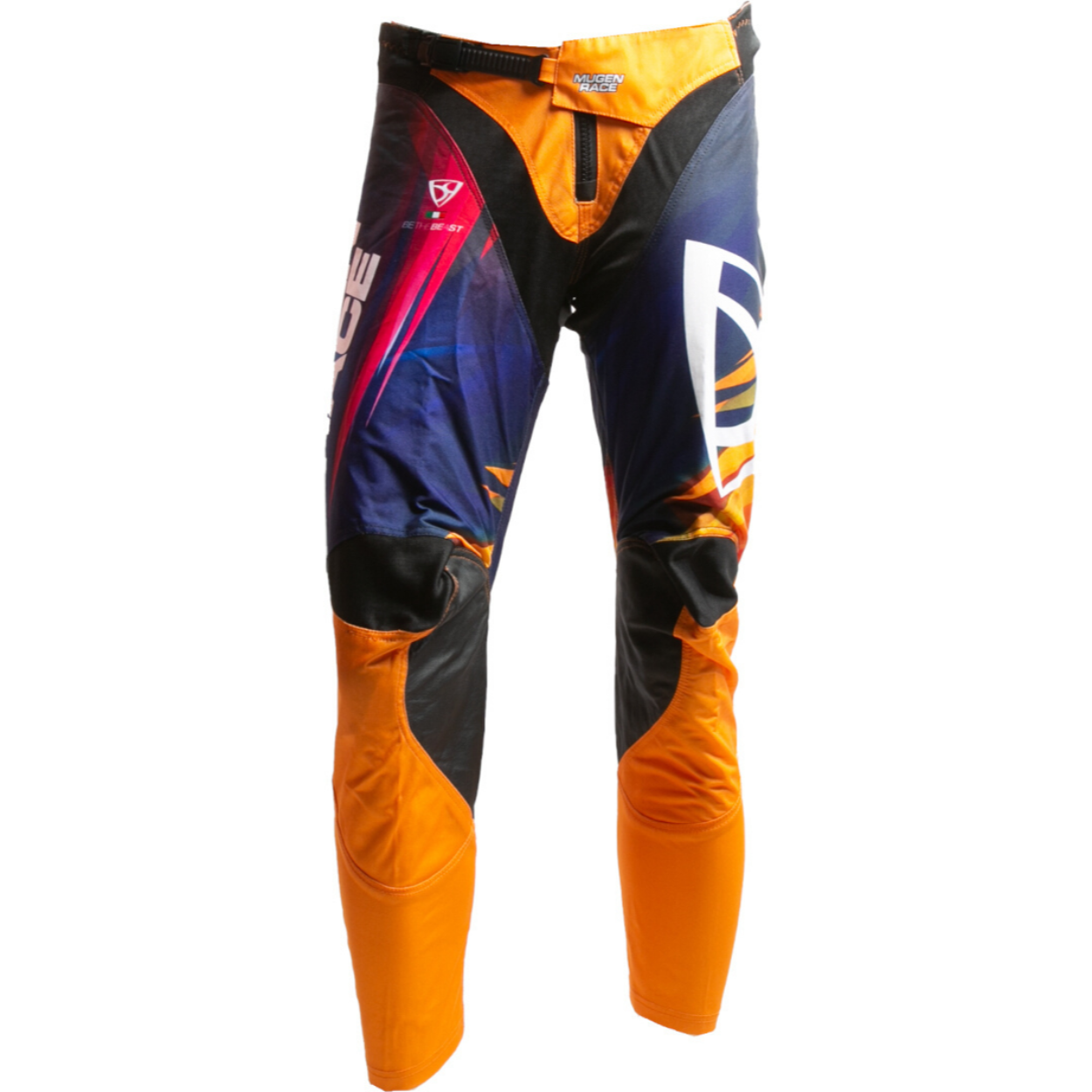 MUGENRACE, CR-2498 calças (adulto) MULTI+ laranja/azul