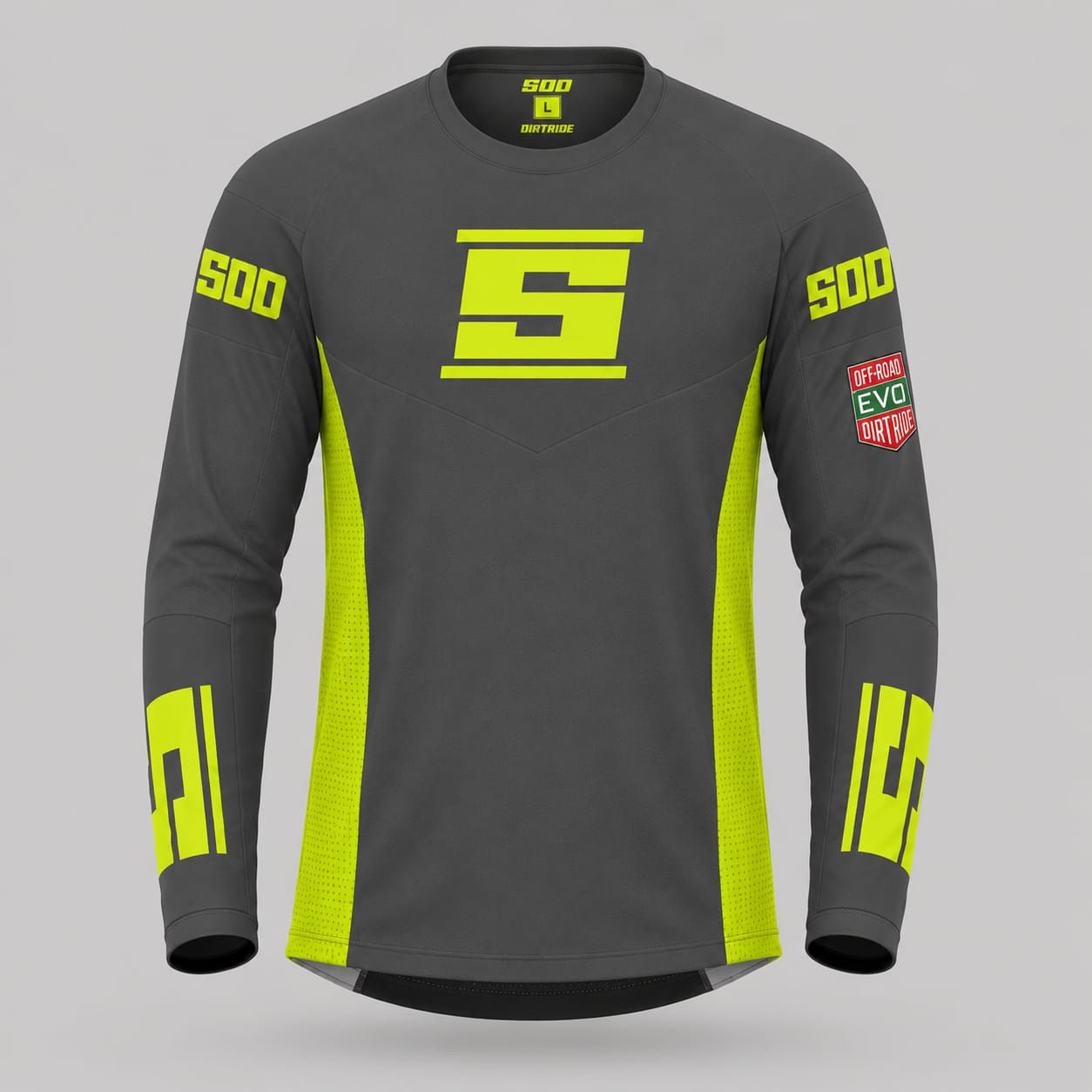 Jersey DIRTRIDE Evo Basic I cinza / amarelo fluo