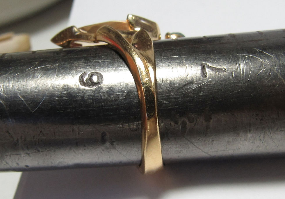 Thumbnail: Custom made 14k Gold Ring w / Pear Shape Natural Topaz