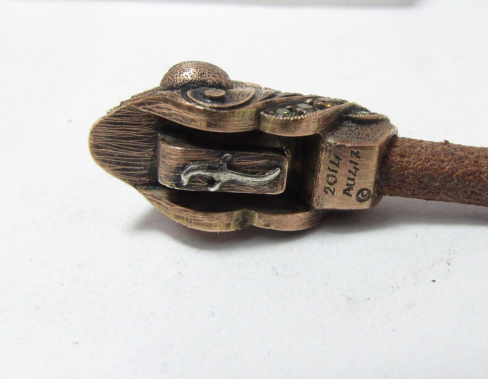 Thumbnail: 10K Solid Gold Seven Bicakci Serpent Bracelet with Natural Diamonds