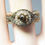 Thumbnail: Solid 10k Rose Gold Ring with Cognac & White Natural  Diamonds & Halo
