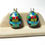 Thumbnail: Sterling Silver Colorful Enameled Ladybug Earrings by Maya