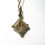 Thumbnail: Estate 18k Gold Natural Diamond Pendant w / 14k Gold Box Chain