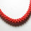 Thumbnail: Antique 16" Salmon Color Multi Beaded Necklace