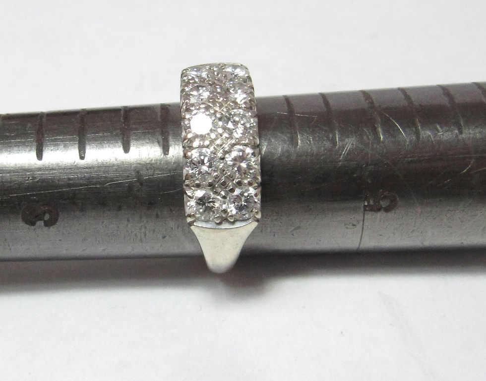 Thumbnail: SOLD /Beautiful 14k White GOLD Ring w / 1.00 ct Total  Natural Diamonds