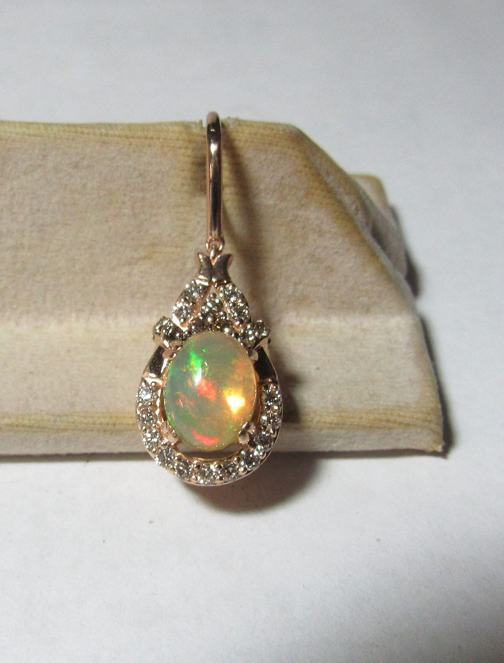 LeVian 14k Pendant with Neapolitan Natural Opal and Diamonds