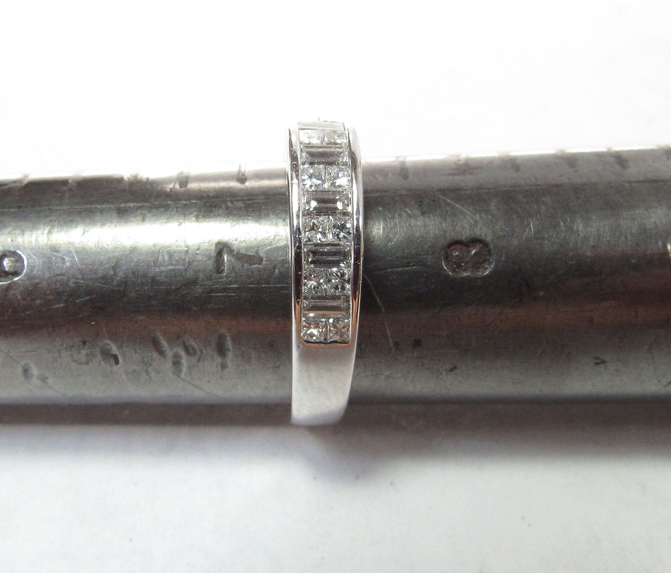 Thumbnail: SOLD 18K Solid White Gold Ring / Band with 1.00 ct Total