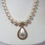 Thumbnail: 17 1/2" Strand of 8 1/2 mm Cultured Pearls & 14k Gold Mabe Pearl Pendant