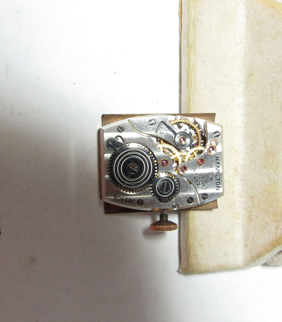 Thumbnail: Vintage Hamilton Rose Gold Filled Wrist Watch Model 982
