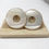 Thumbnail: Natural Mother of Pearl Round Earrings set in 14K Solid Gold
