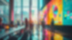 a vibrant, modern conference room filled with diverse professionals engaged in a dynamic discussion, surrounded by large visual displays of colorful advertising metrics and graphs, illuminated by natural light streaming through floor-to-ceiling windows.