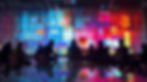 a modern digital marketing office filled with vibrant, interactive screens displaying evolving advertising metrics and trends, bathed in warm, ambient lighting that conveys a dynamic and innovative atmosphere.