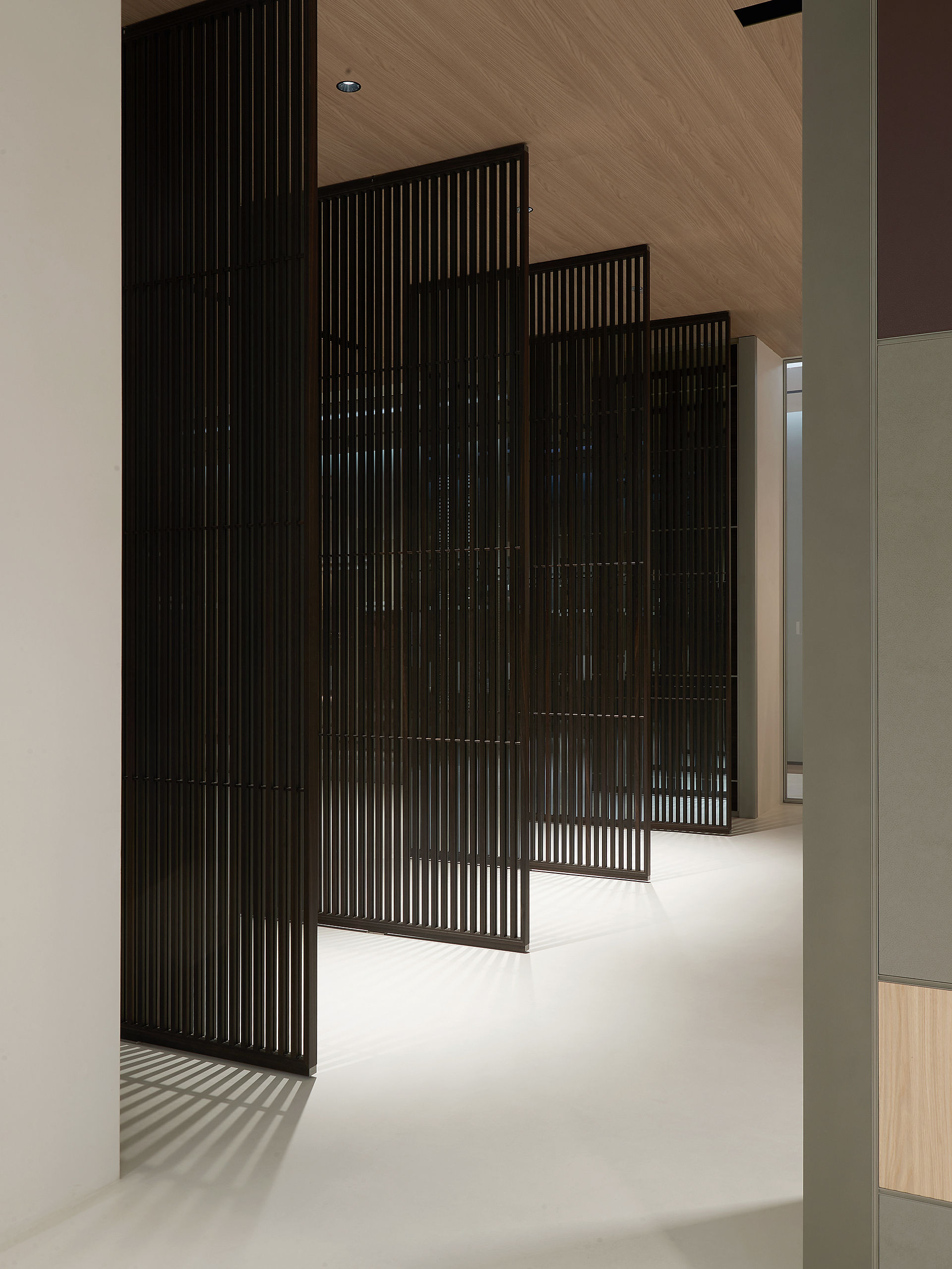 Fluted Glass Pivot Door