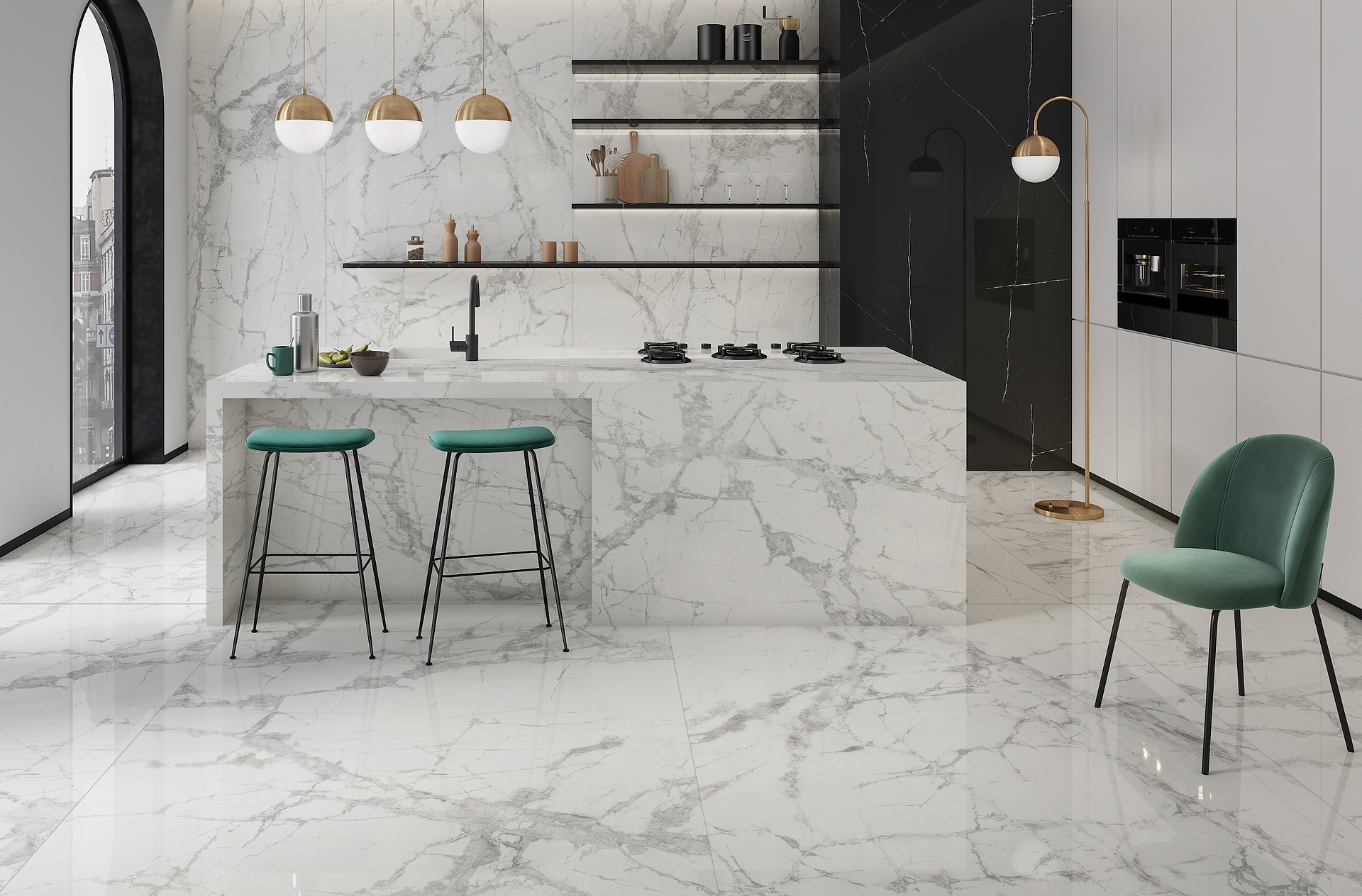 large format kitchen floor tile