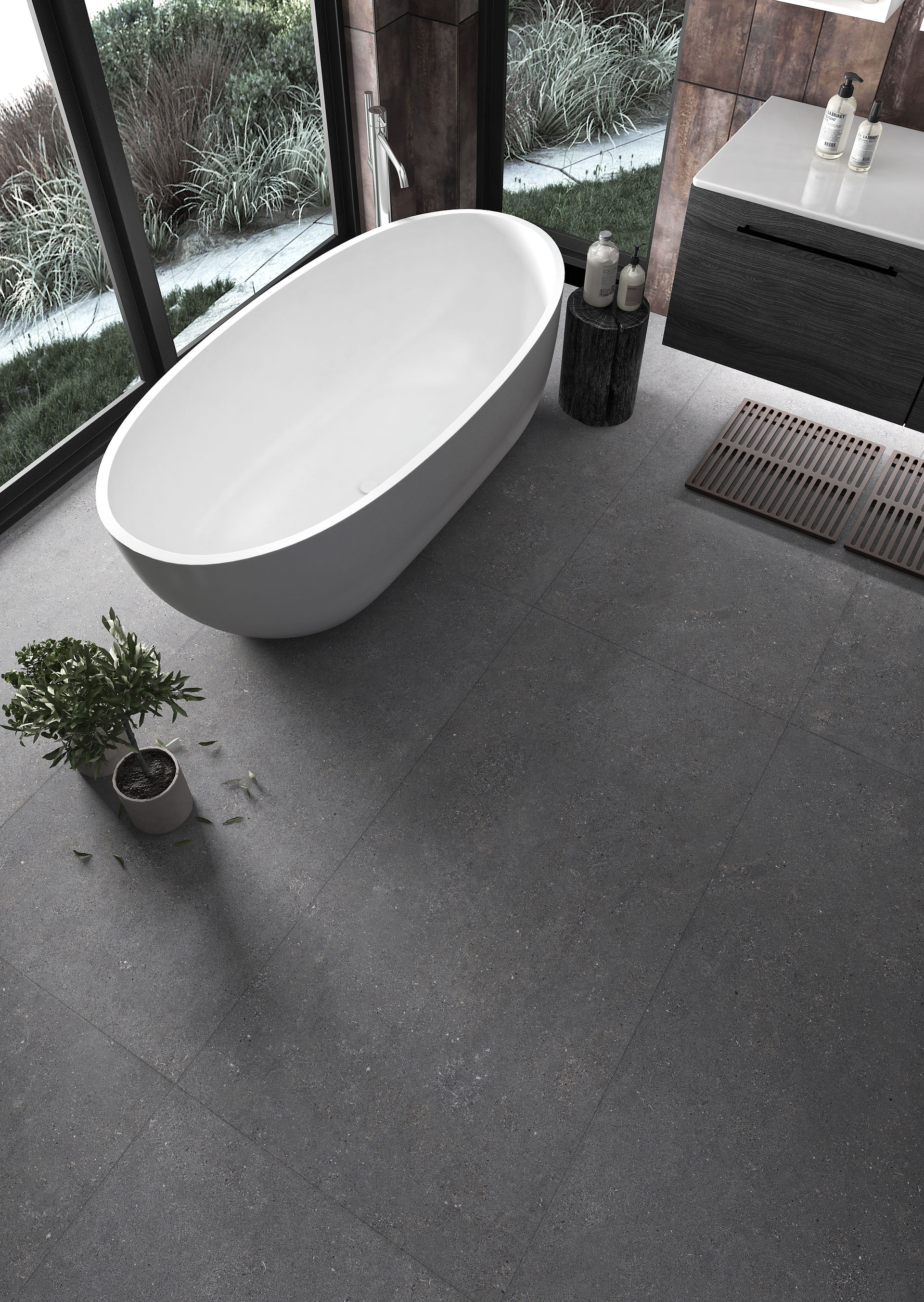 large format bathroom floor tile