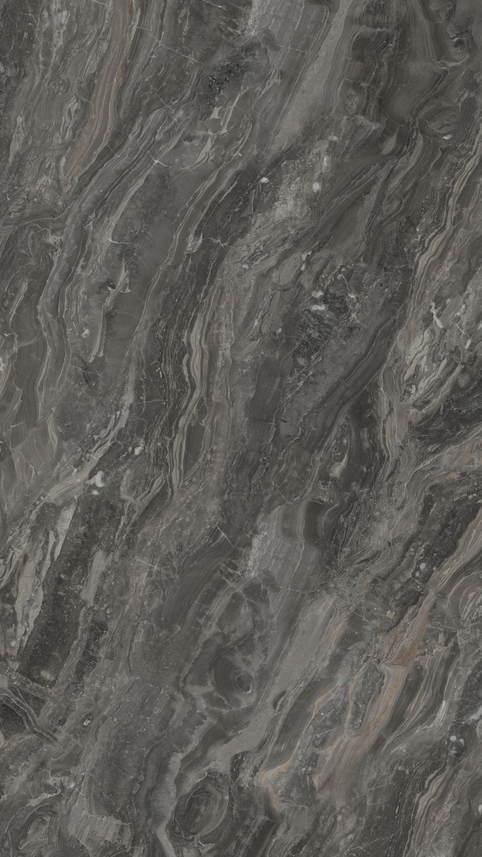 Textured surface of Venezia Brown tile, large format with contrasting veins for an impactful design statement.