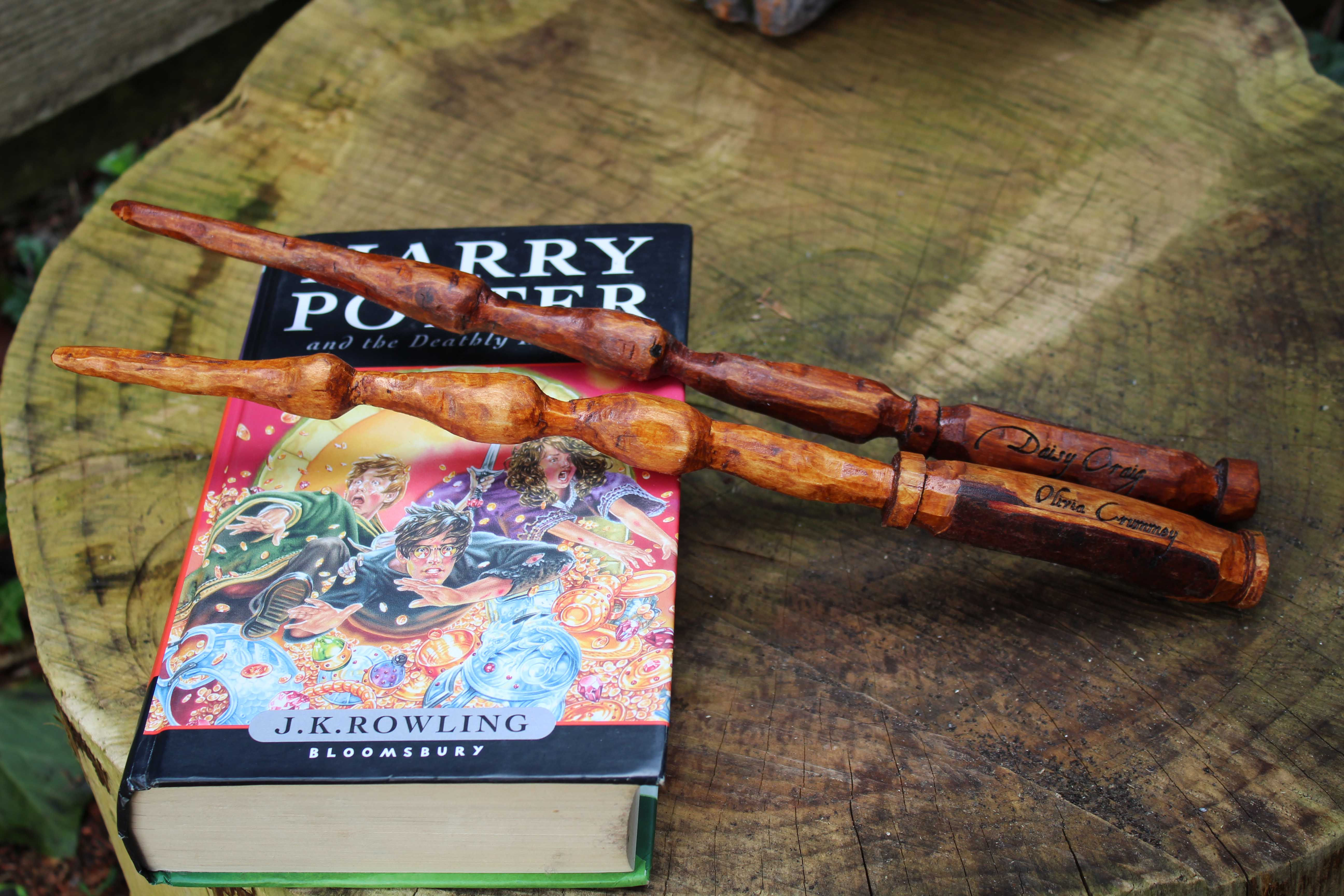 Hand Carved Personalised Wands