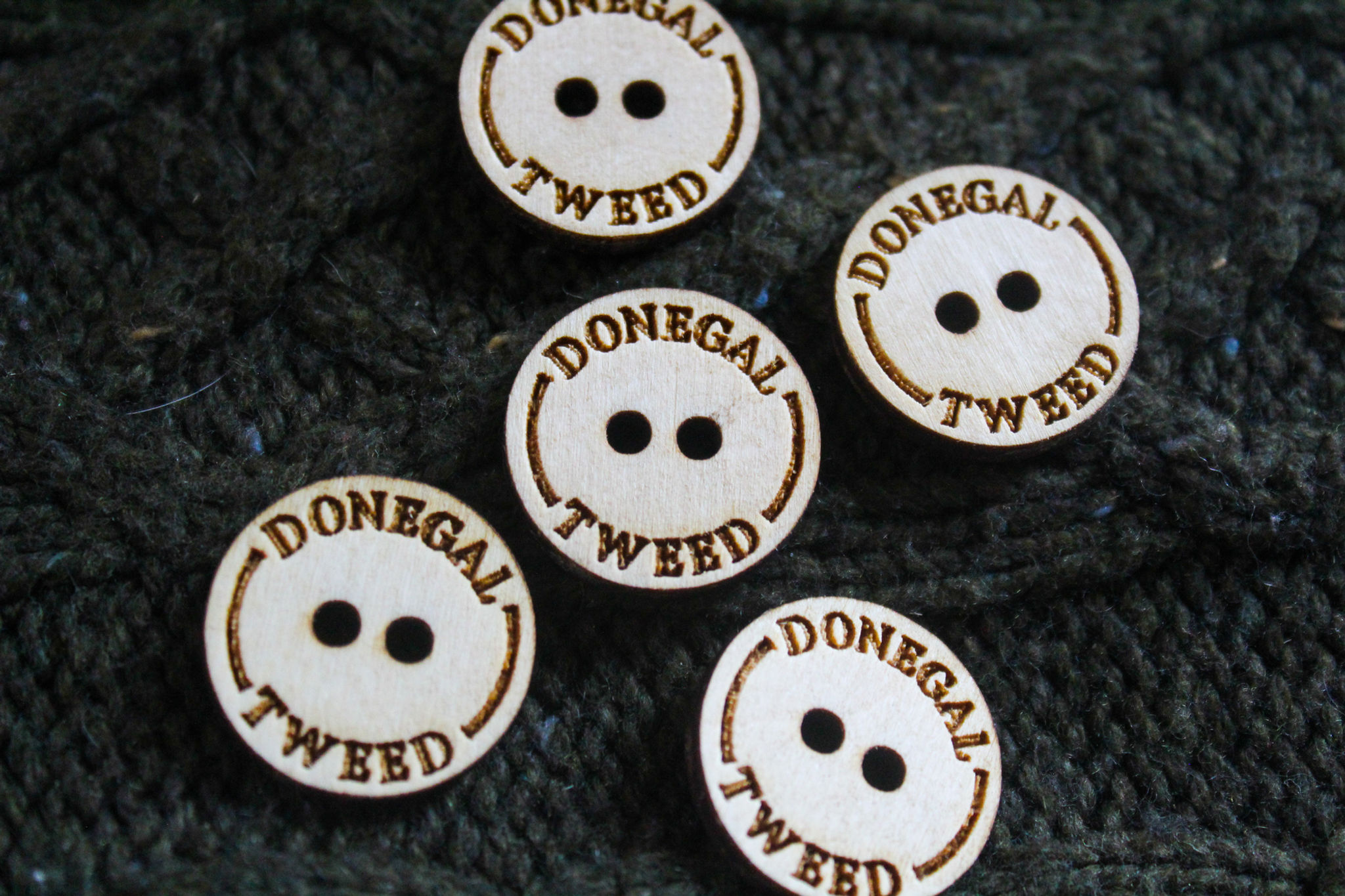 Donegal Tweed Wooden Buttons