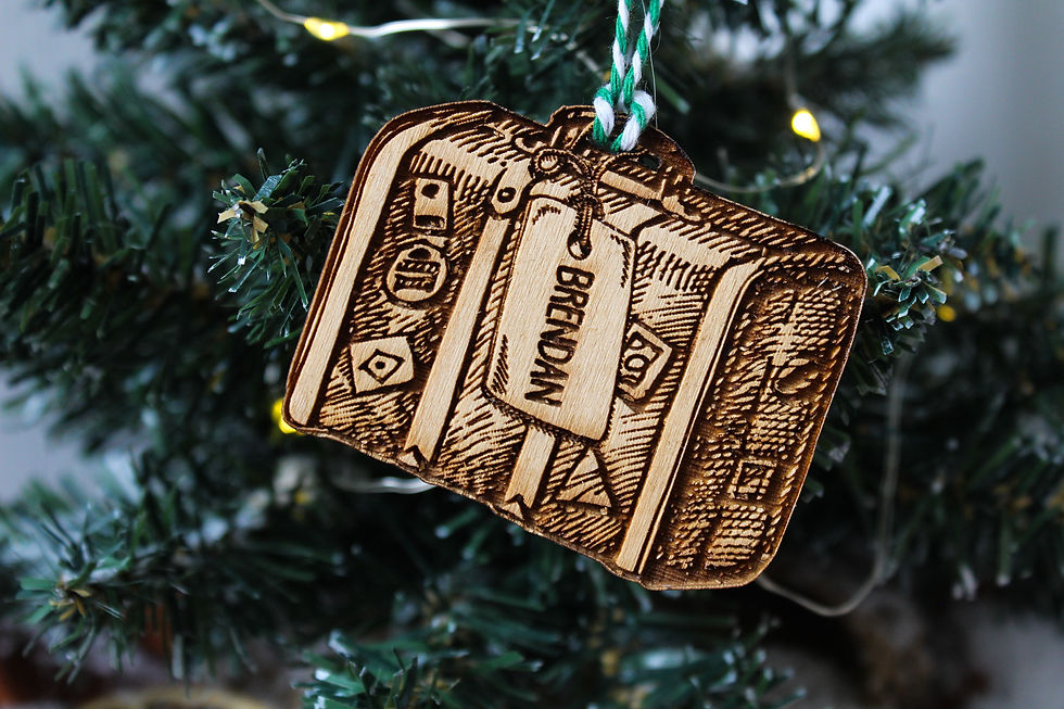 Luggage christmas ornament clearance