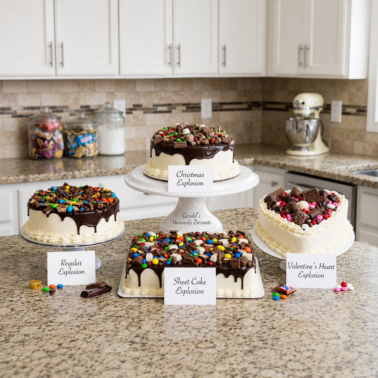 Candy Explosion Cakes