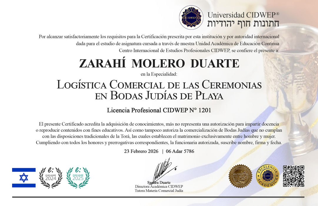 Zarahí Molero Duarte, Jewish Wedding Planner para Bodas Judías en México - JEZA Weddings