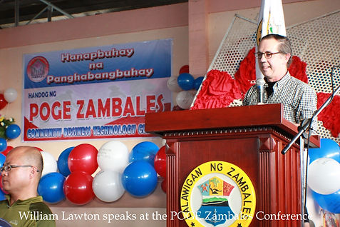 Poge Zambales Conerencewith speaker Wlliam Lawton