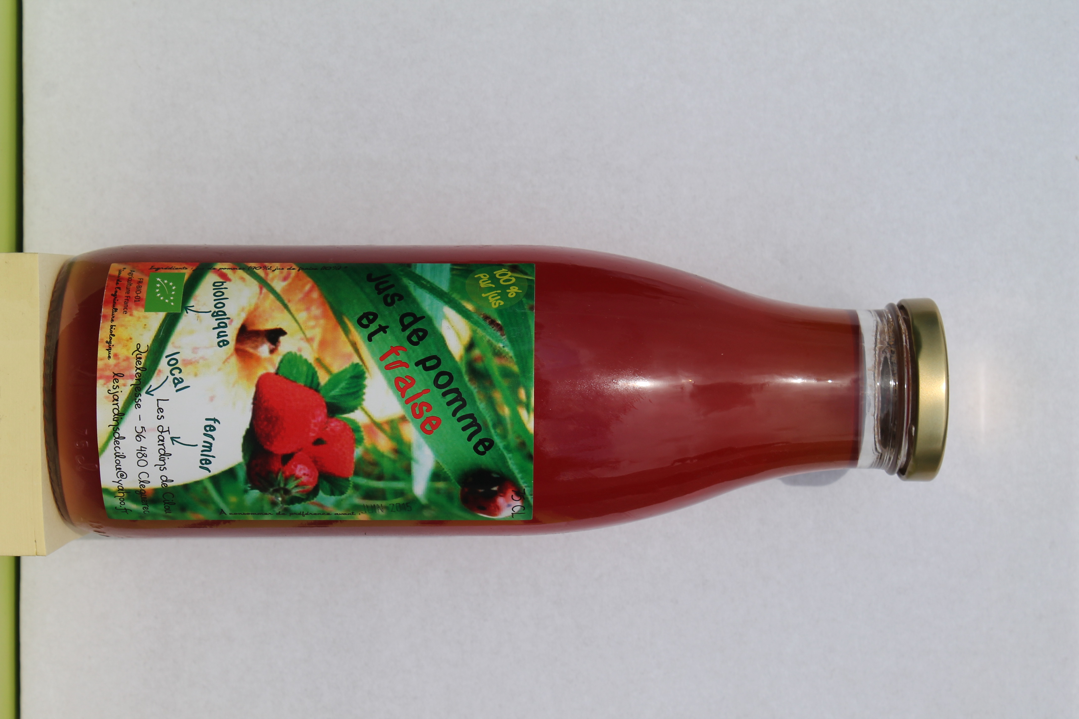 Jus de pomme-fraise 0.75L