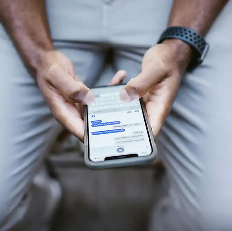 a person interacting with a chatbot on their phone