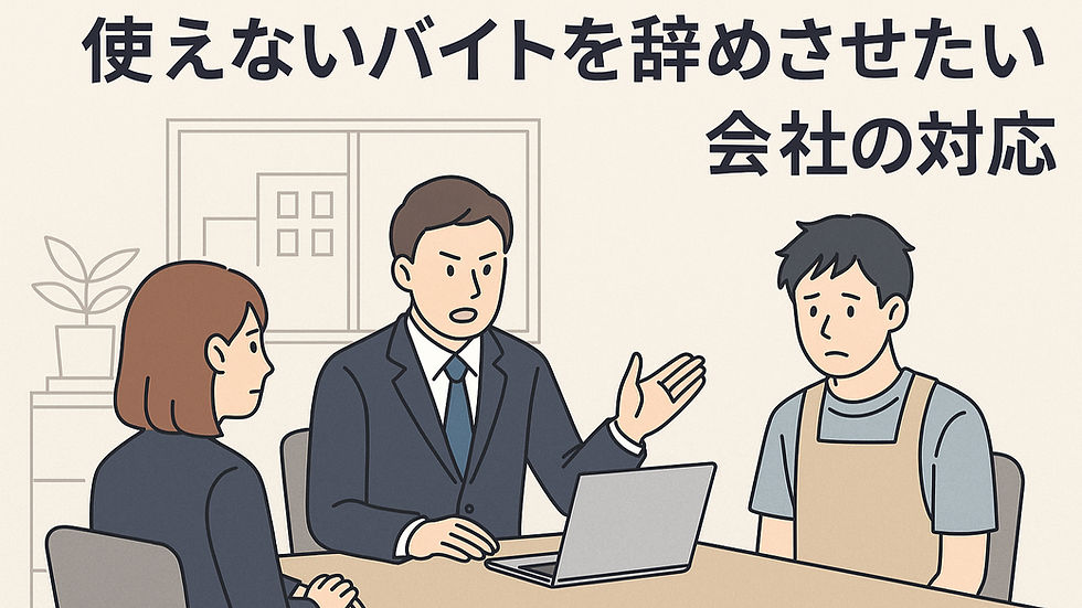 使えないバイトを辞めさせたいときの正しい会社対応とは？違法にならない対処法を解説