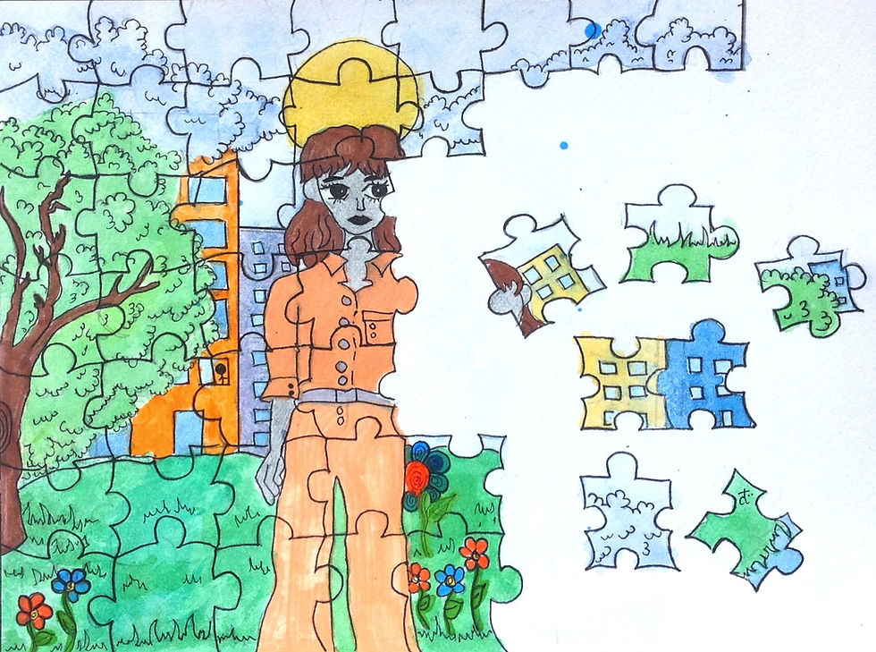 A puzzle and its pieces