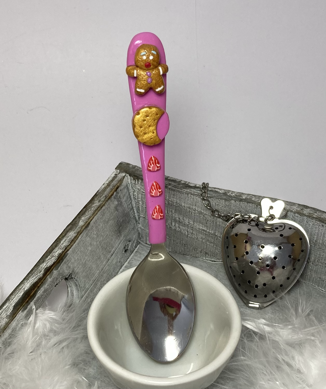 Petite  cuillère rose clair 