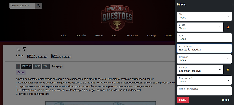 Treine com questões das principais banca para a área da educação Inclusiva