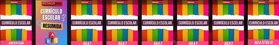 Curso de Currículo Escolar da Pedagoflix para concursos de Educação, com aulas sobre BNCC, LDB, PPP e conhecimentos pedagógicos.