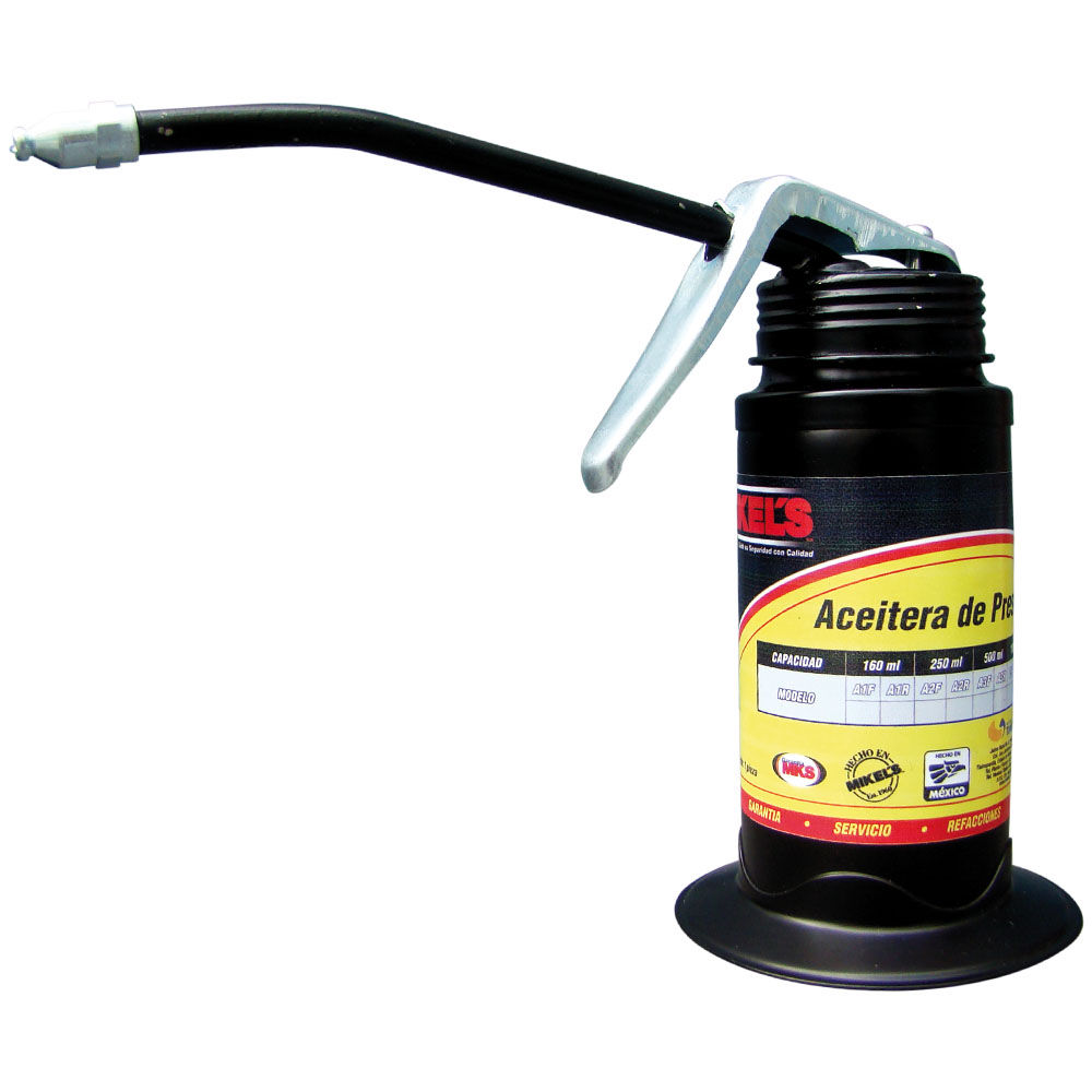 ACEITERA DE PRESIÓN BOTE DE ACERO TUBO RIGIDO 160 ML