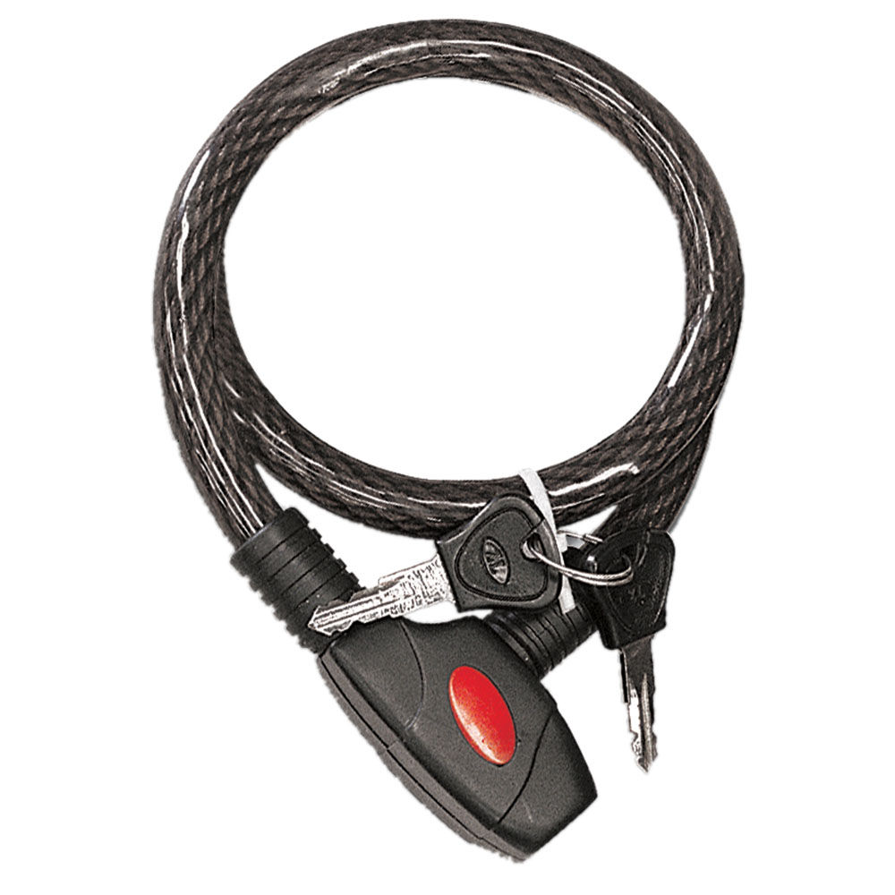 CABLE CANDADO FLEXIBLE 2 LLAVES PLANAS 80CM X 15MM