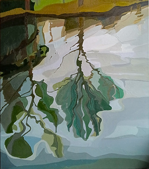 Pittura intitolata In riva appartenente alla serie I nostri laghi