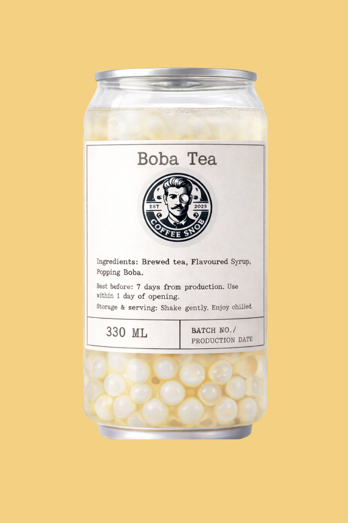 Litchi - Passionfruit Boba Tea