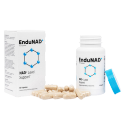 EnduNAD is an advanced multi-ingredient NAD+ booster. Proper levels of NAD+ (nicotinamide adenine dinucleotide) are important for the health and function of the body.