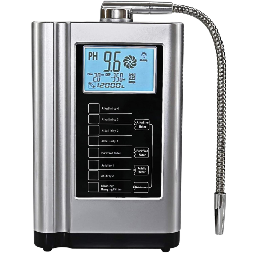 AquaGreen Alkaline Water Machine AG7.0, Home Water Purifier, Alkaline Water Filter, pH 3.5-10.5 Water Ionizer, Water Filtration System with 7 Water Options, Up to -570mV ORP, 8000L, Silver