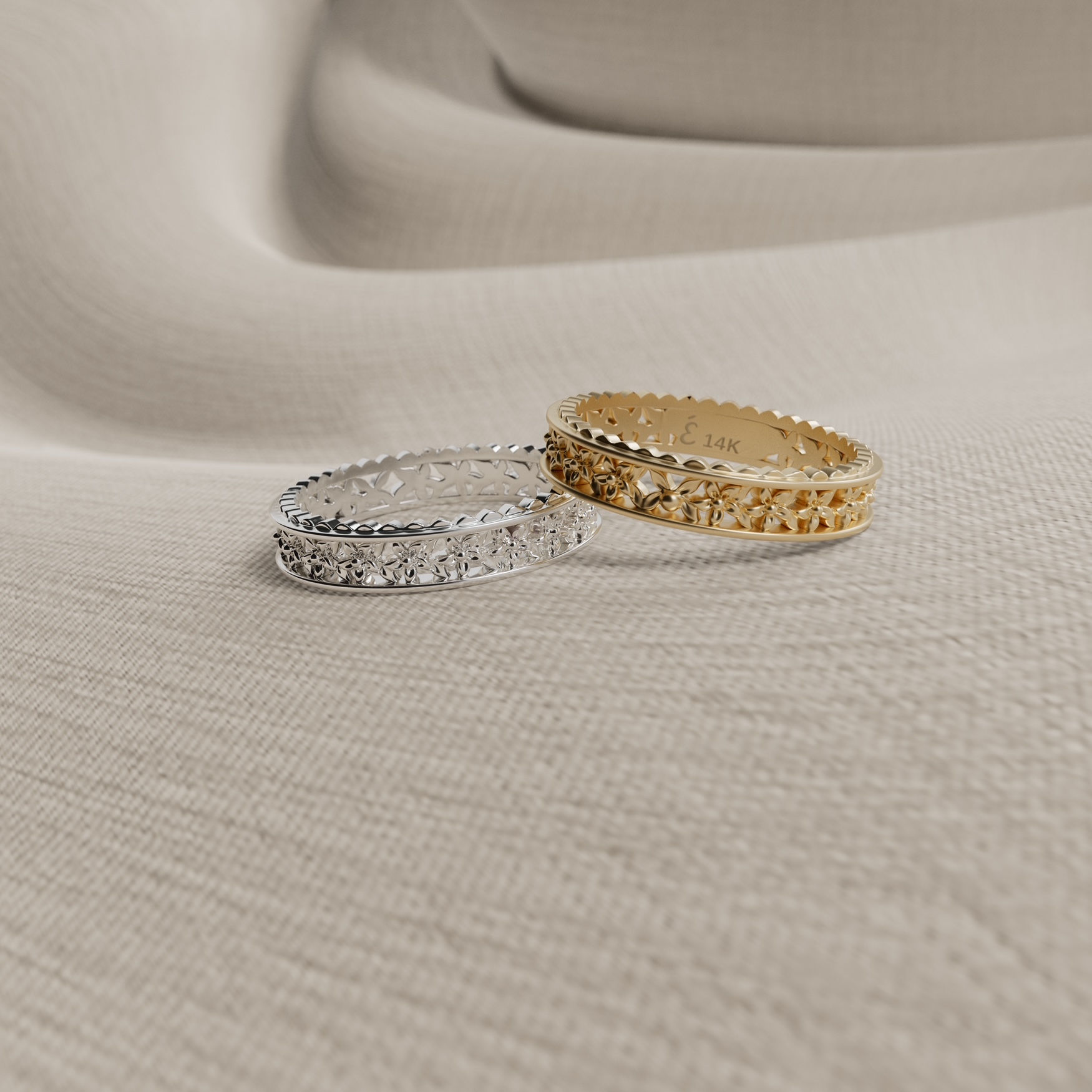 "A-M" Crown Stackable Band