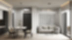Azulis Olbia luxury 1-bedroom apartmentliving room wth designer furnishings