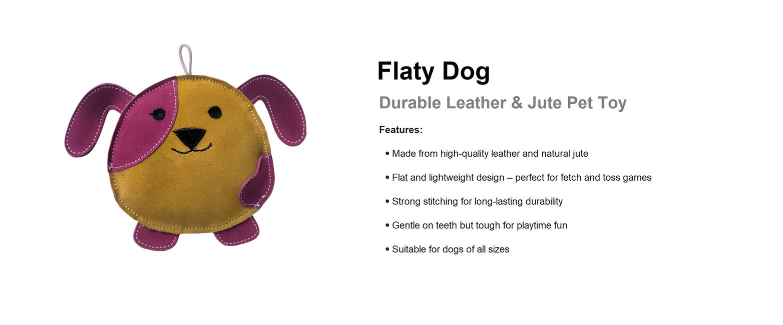 Durable Leather & Jute Pet Toy
