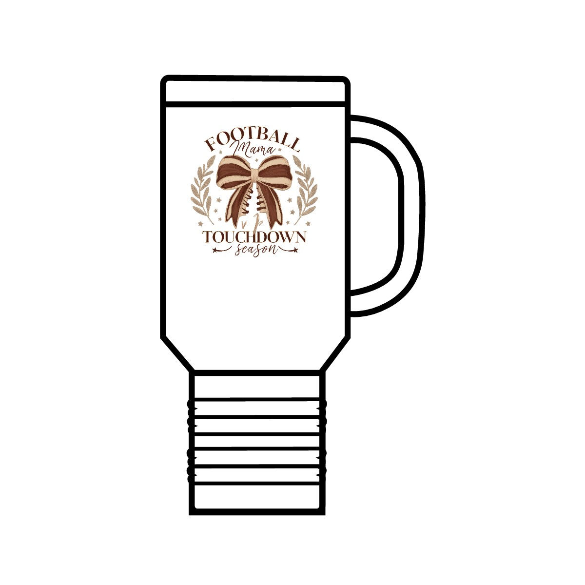 Football Season Mom 40 Oz mug