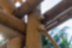 The combination of traditional bamboo joinery with bolt and nut connectors (Photo by Kiri Bamboo)