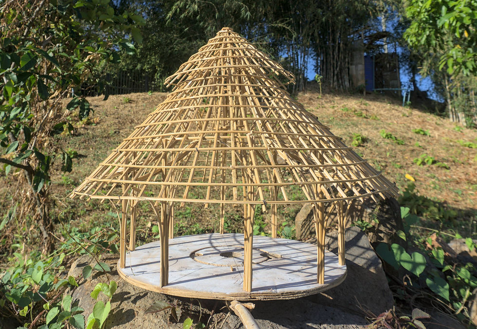 Physical small-scale model made of bamboo (Photo by Kiri Bamboo)