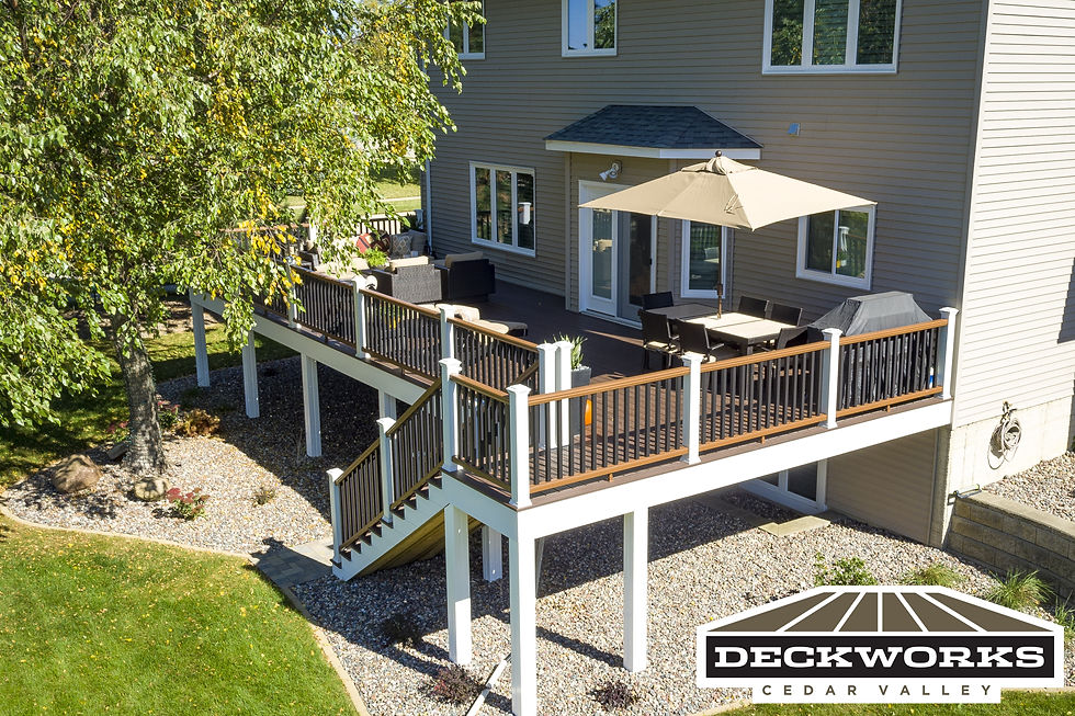 Trex Lava Rock Deck & deck lighting