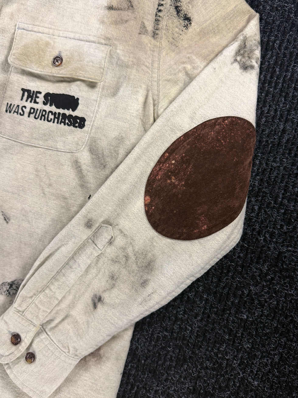 Thumbnail: “The Story Was Purchased” — One of One Reconstructed Workshirt (XS, Cropped) 
