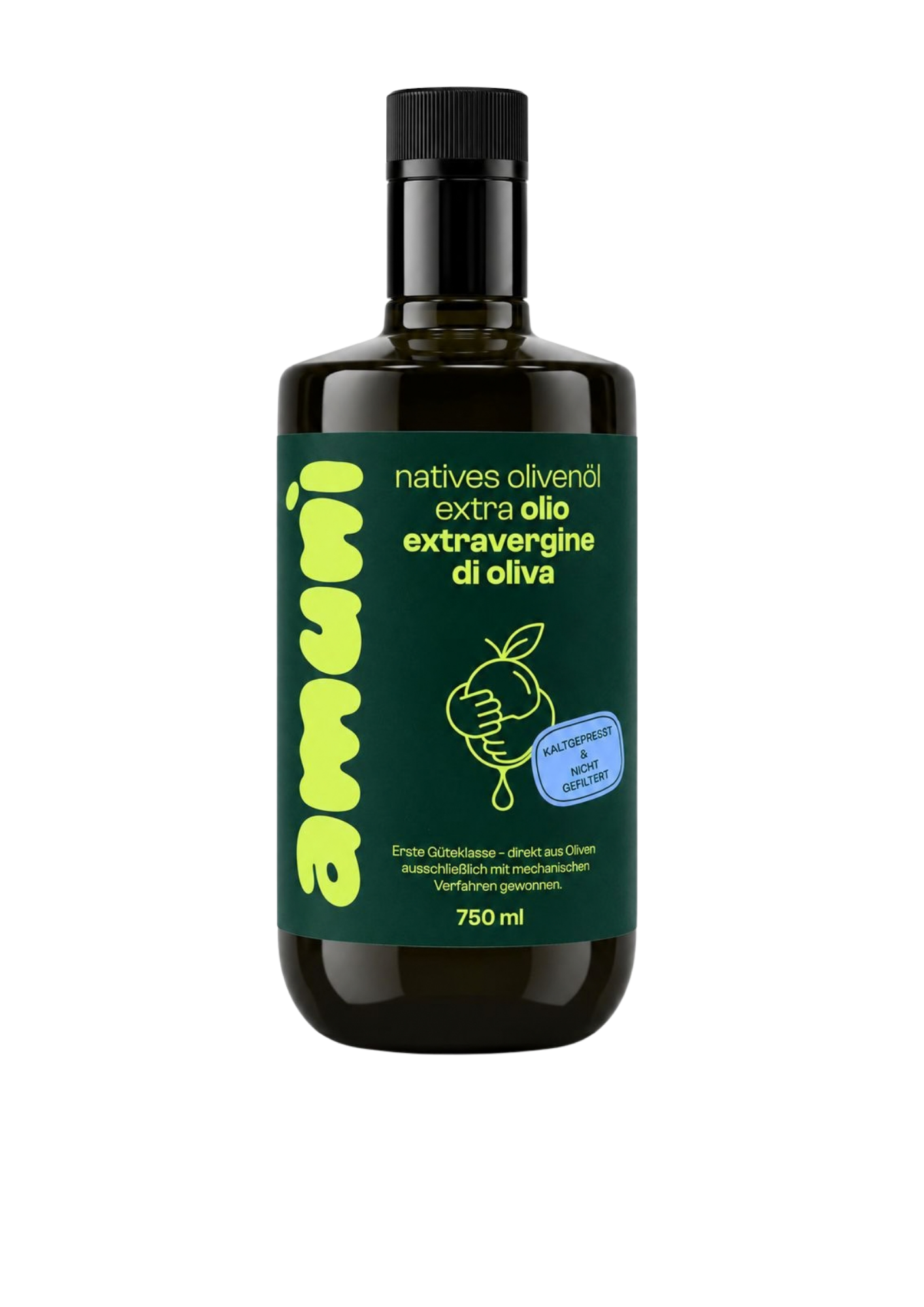 Ernte 2026 | amunì | Extra Natives Olivenöl 0,75l