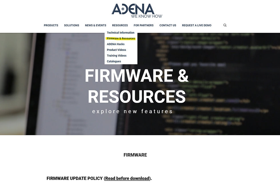 Con ADENA: Cómo descargar firmware y recursos para AREC y RADA gratis