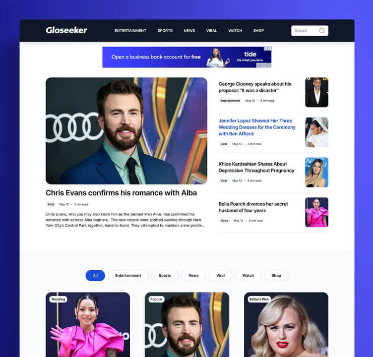 Project design and product interface showcase